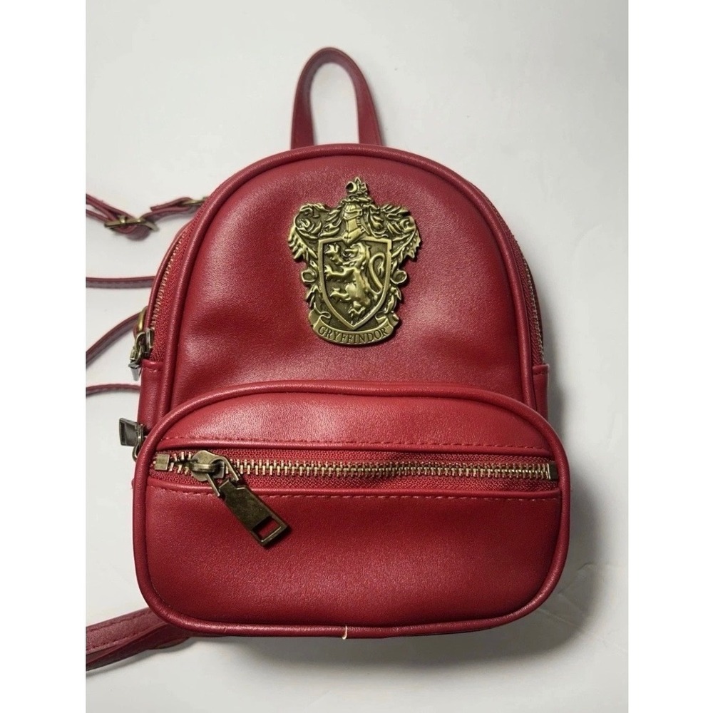 Harry Potter Gryffindor Mini Backpack Red Faux Leather House Crest Bag